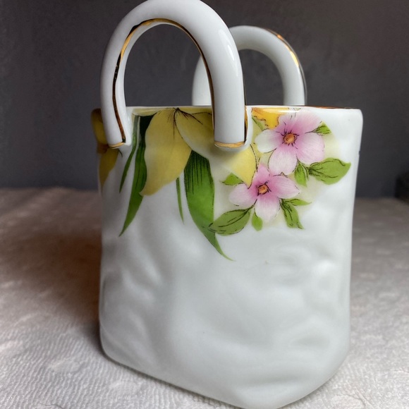 Vintage NAPCO Porcelain Handled Bag Trinket Holder - Collectible - Picture 5 of 13
